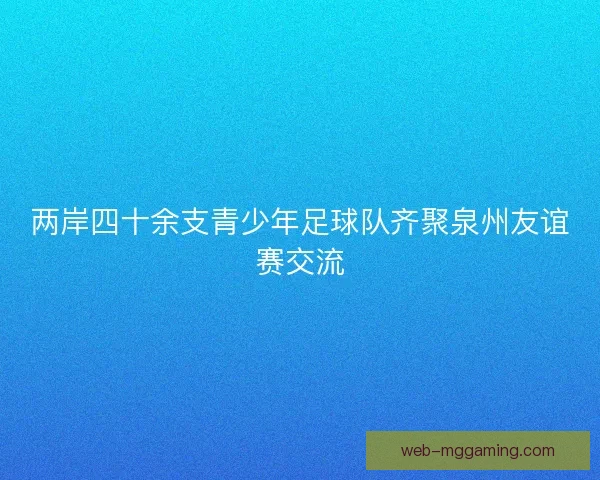 两岸四十余支青少年足球队齐聚泉州友谊赛交流 两岸四十余支青少年足球队齐聚泉州友谊赛交流